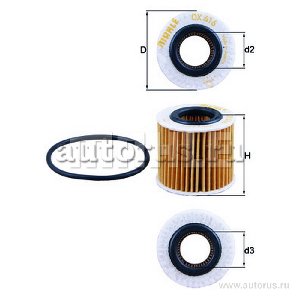 Фильтр масляный KNECHT/MAHLE OX416D1