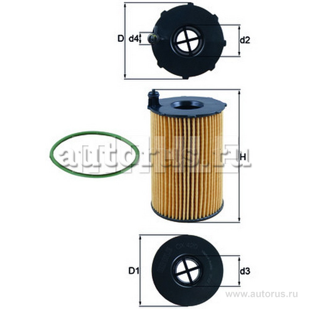 Фильтр масляный KNECHT/MAHLE OX420D