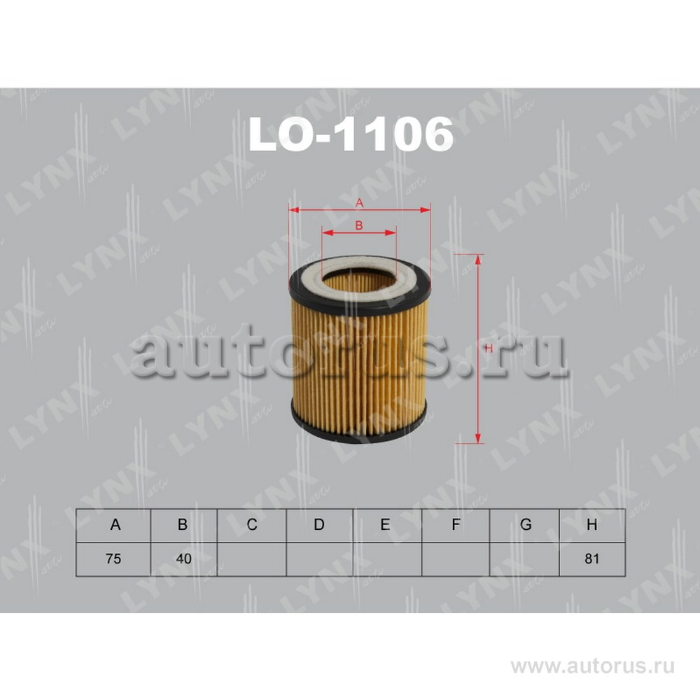 Фильтр масляный BMW E90/E60/F10/E65/F01/X1(E84)/X1/X3/X5/X6 LYNXauto LO-1106