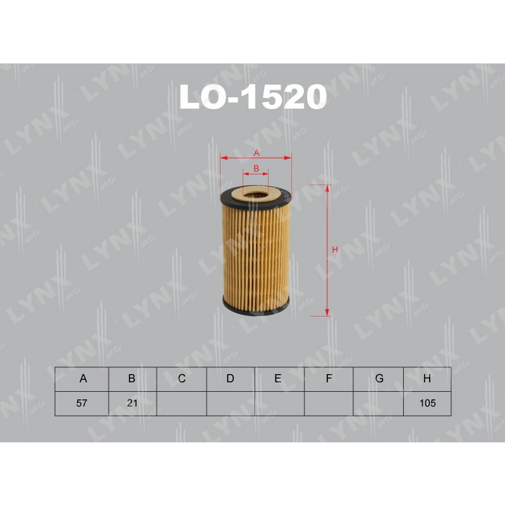 Фильтр масляный LYNXauto LO-1520