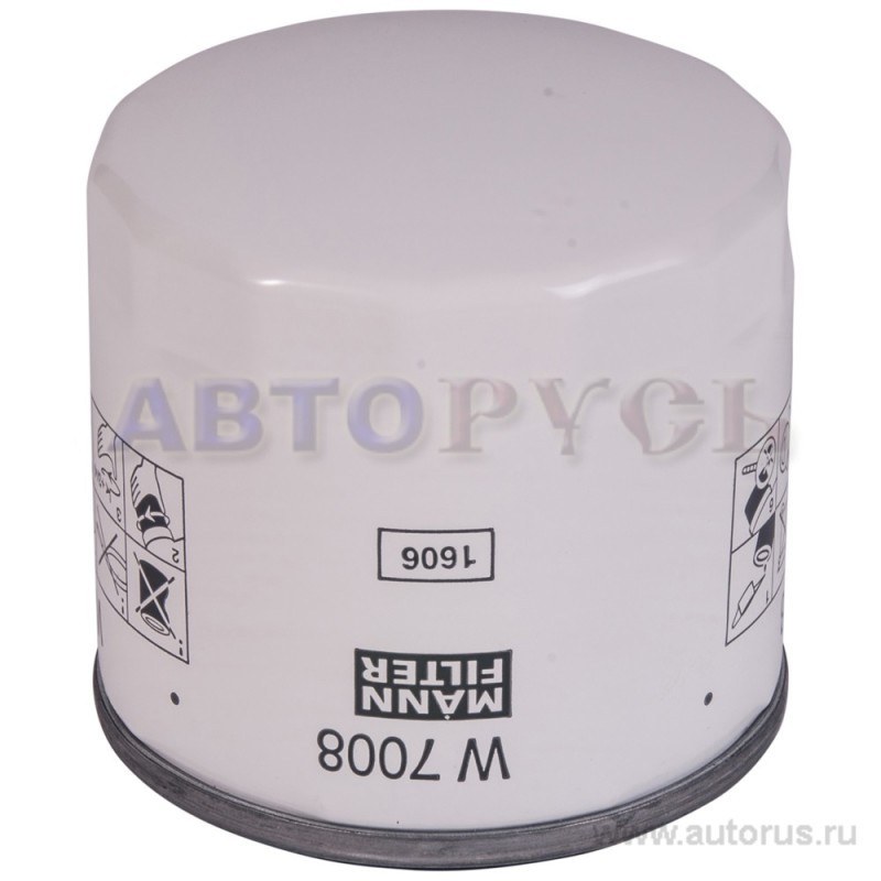 Фильтр масляный для FORD ZET 1.2/1.4(75)/1.6(100,115) MANN-FILTER W 7008