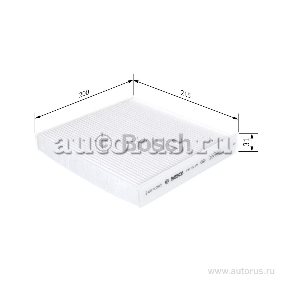 Фильтр салонный BOSCH 1 987 432 274