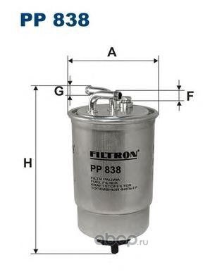 Фильтр топливный FILTRON PP838