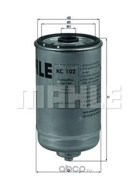 Фильтр топливный для MAN CLA, E2000, EL, EM, F2000, F90, F90 UNTERFLUR, KNECHT/MAHLE KC102