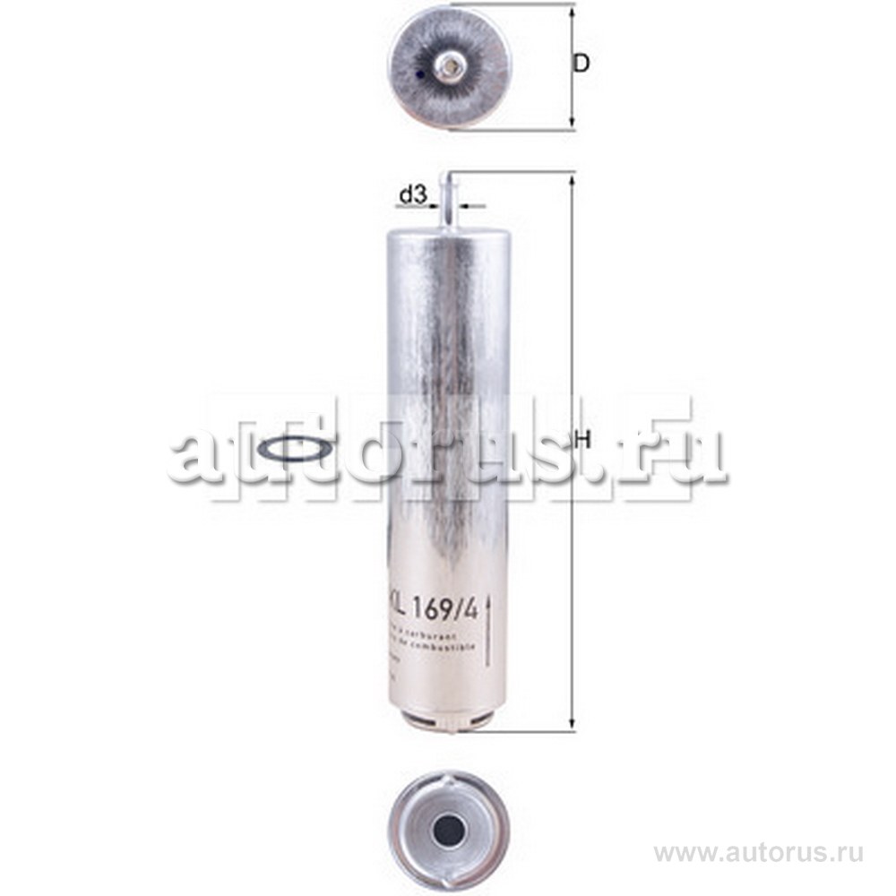 Фильтр топливный KNECHT/MAHLE KL169/4D