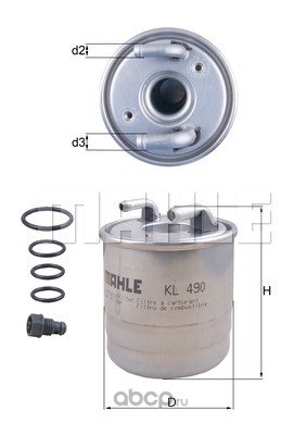 Фильтр топливный KNECHT/MAHLE KL490D