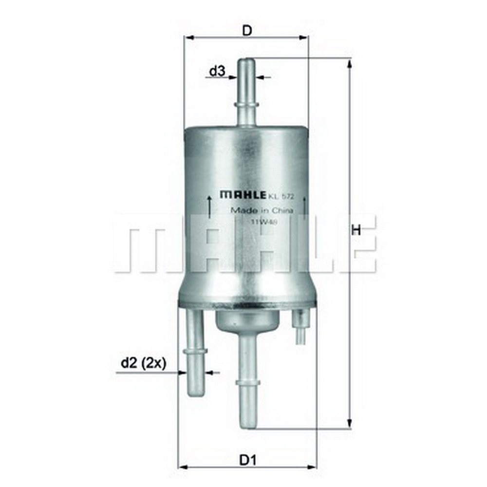 Фильтр топливный KNECHT/MAHLE KL572