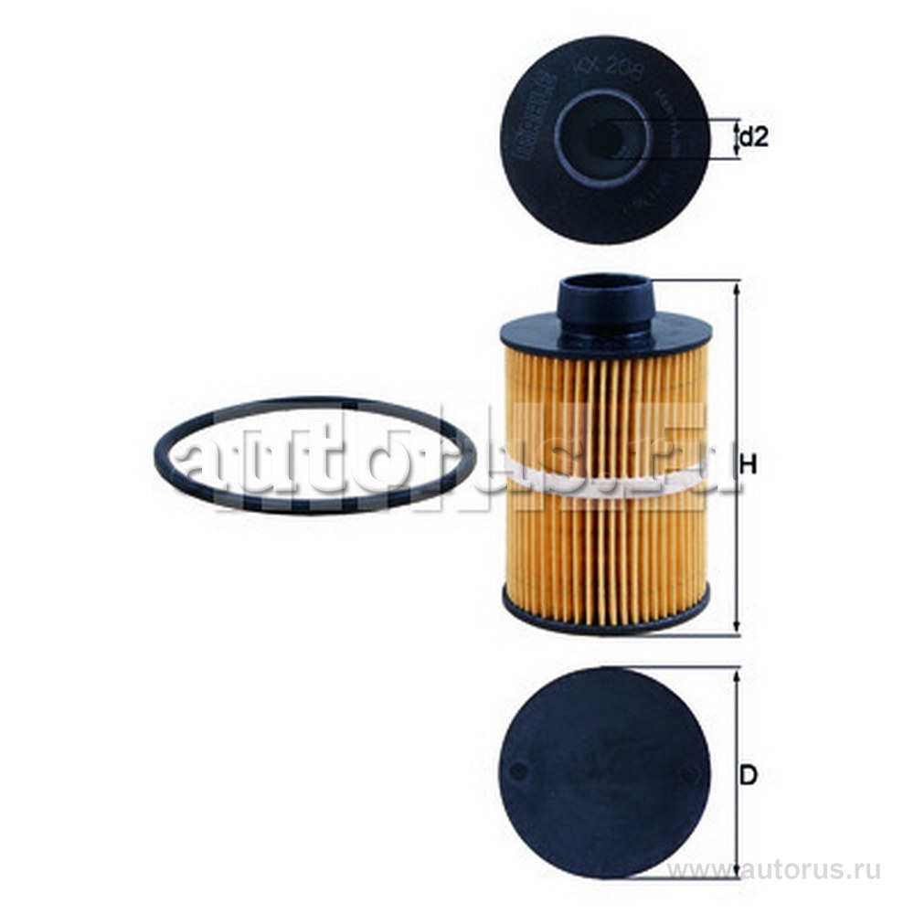 Фильтр топливный KNECHT/MAHLE KX208D