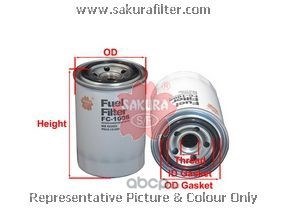 Фильтр топливный HITACHI / ISUZU / MITSUBISHI / MAZDA SAKURA FC-1006