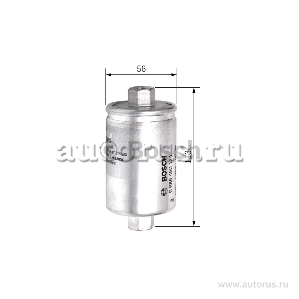 Фильтр топливный тонкой очистки ВАЗ 2110 BOSCH Инж 124 BOSCH 0 986 450 124