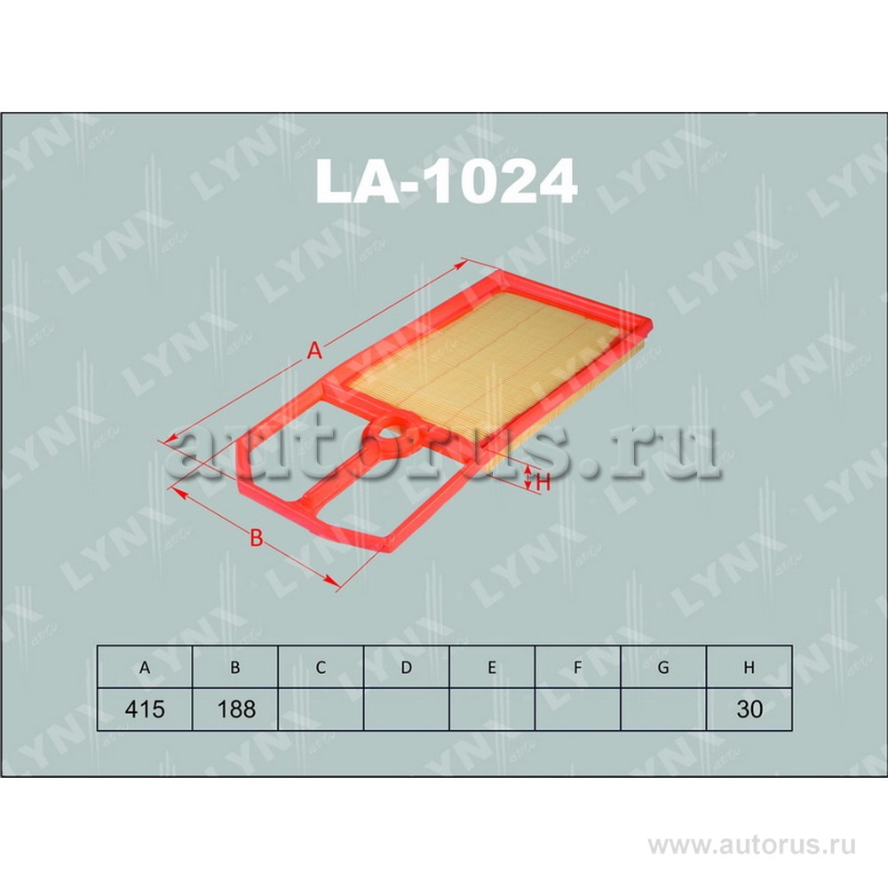 Фильтр воздушный LYNXauto LA-1024