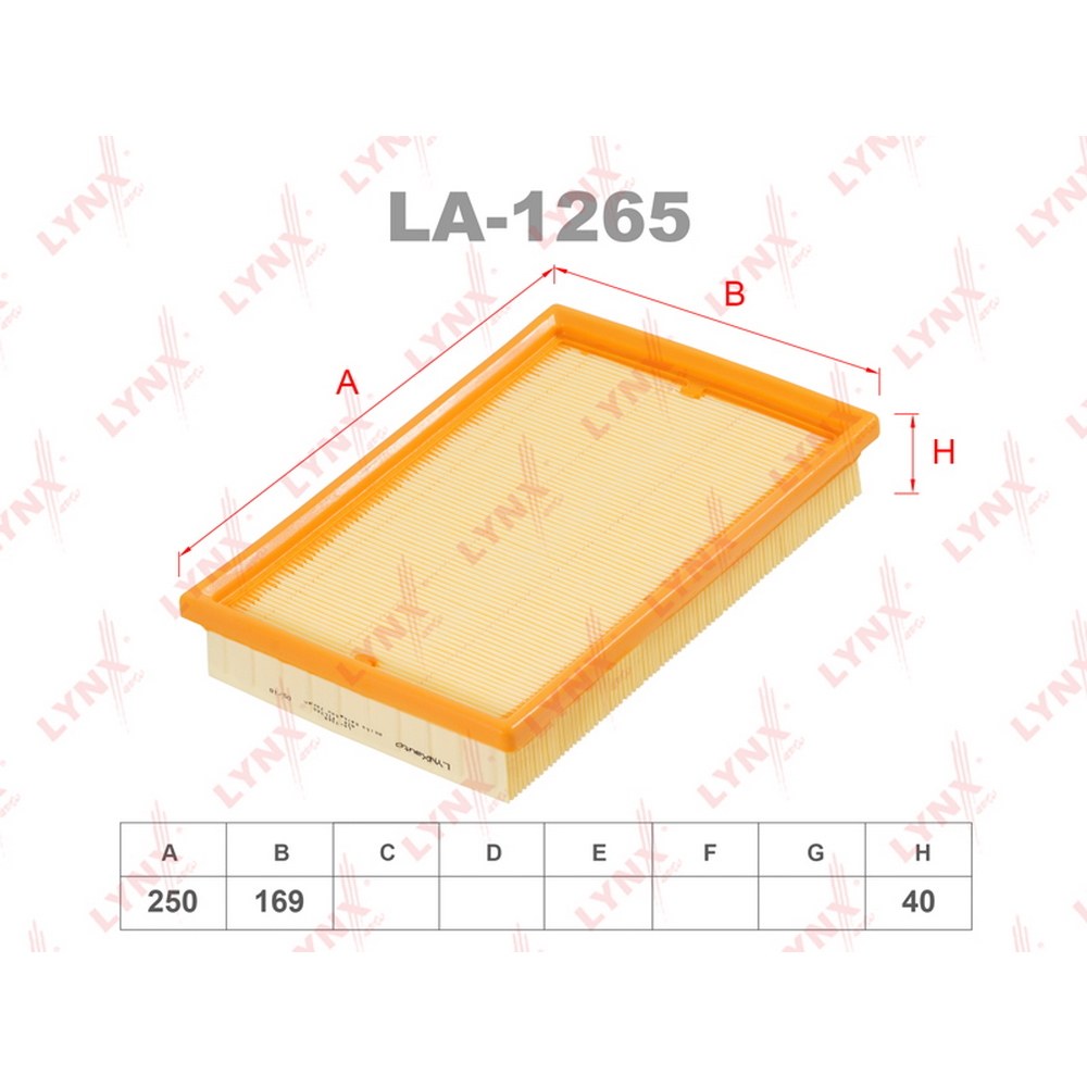 Фильтр воздушный LYNXauto LA-1265