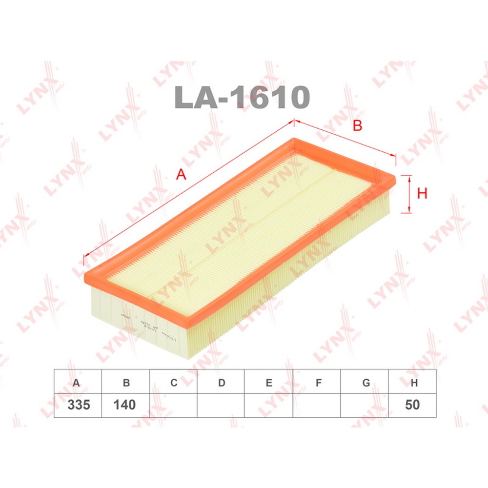 Фильтр воздушный LYNXauto LA-1610