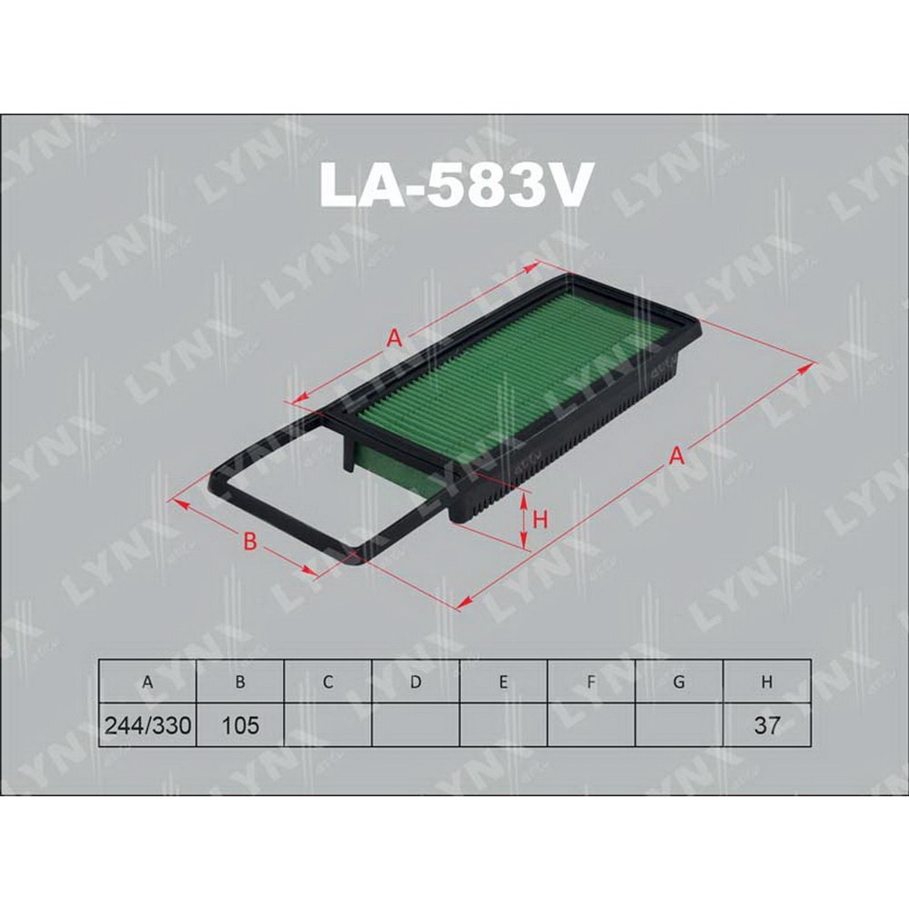 Фильтр воздушный LYNXauto LA-583V