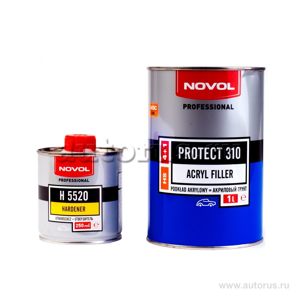 Грунт акриловый 4+1HS серый PROTECT310, 1,0+0,25 Novol 37111 - 35822