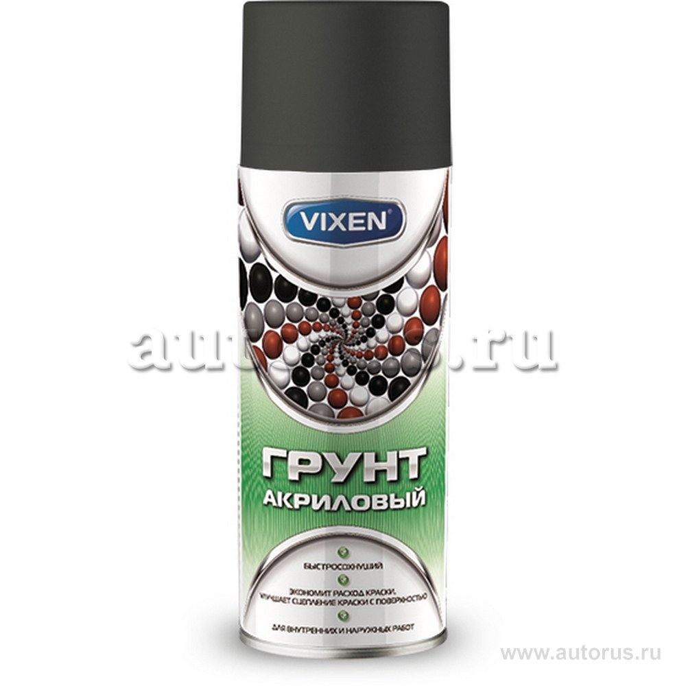 Грунт универсальный акриловый, черный, аэрозоль 520 мл VIXEN VX22001