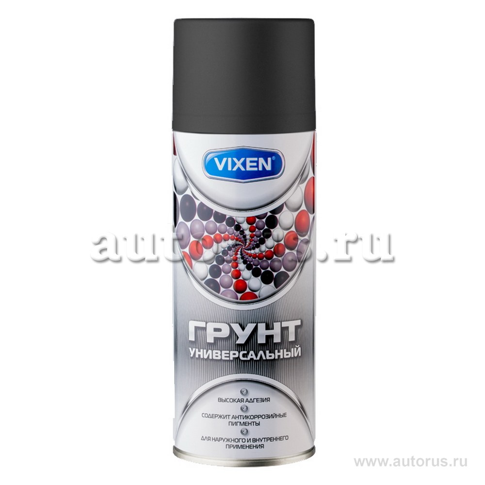 Грунт универсальный алкидный, черный, аэрозоль 520 мл VIXEN VX21001
