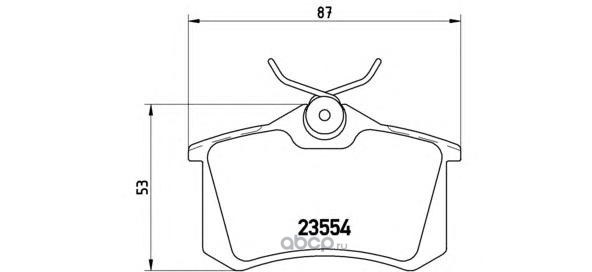 Колодки задние VAG / Renault / Peugeot BREMBO P68024