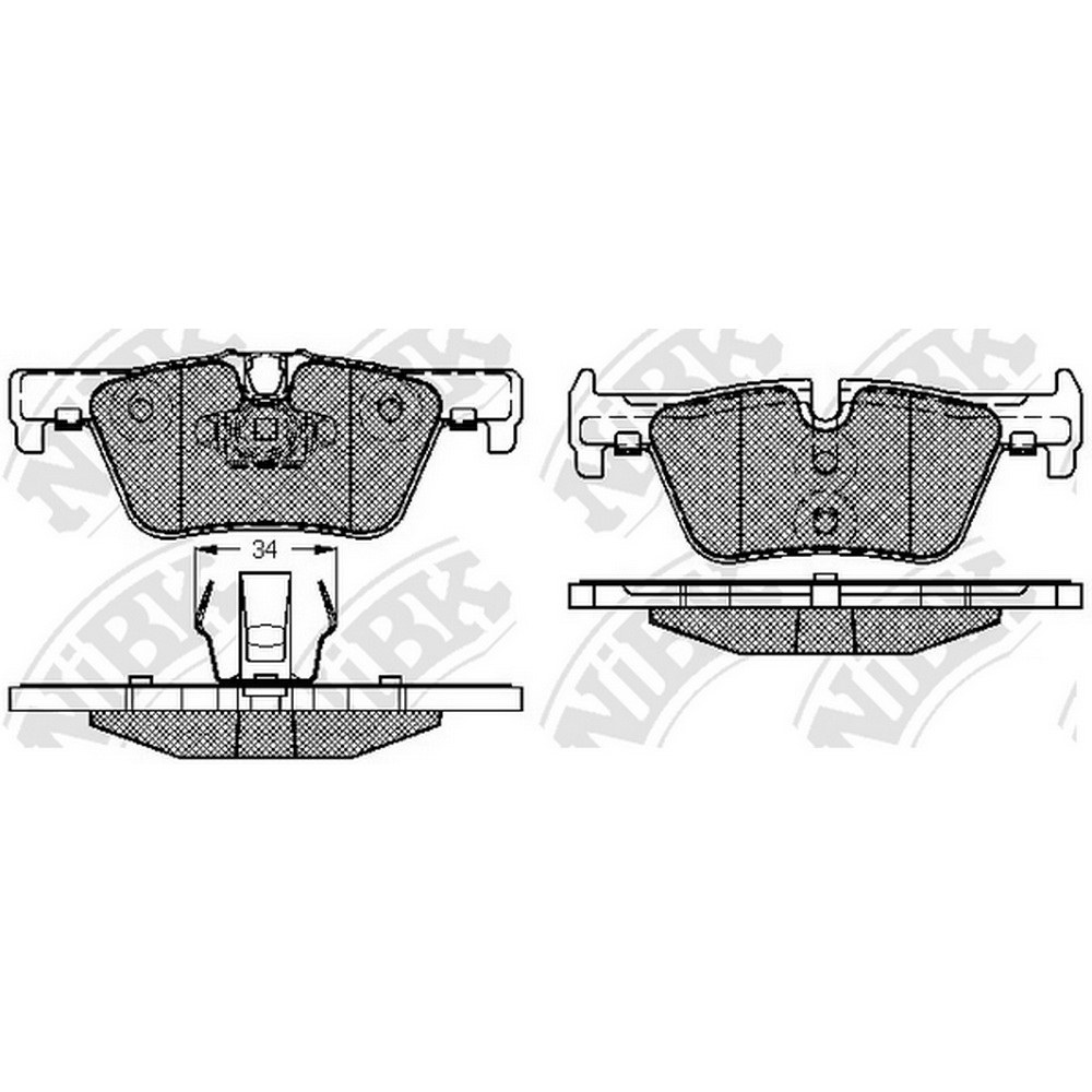 Колодки задние BMW F20/F30 2010-> NIBK PN32002