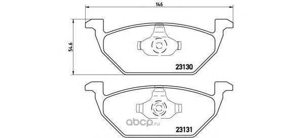 Колодки передние для VW G4 98-00 без датчика/POLO SEDAN BREMBO P85041