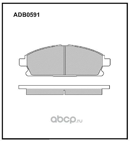 Колодки передние ACURA MDX/NISSAN Pathfinder R50/X-Trail T30 ALLIED NIPPON ADB 0591