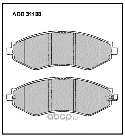 Колодки передние CHEVROLET Lacetti 04> ALLIED NIPPON ADB 31188