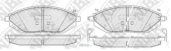 Колодки передние CHEVROLET Spark 10- NIBK PN0570