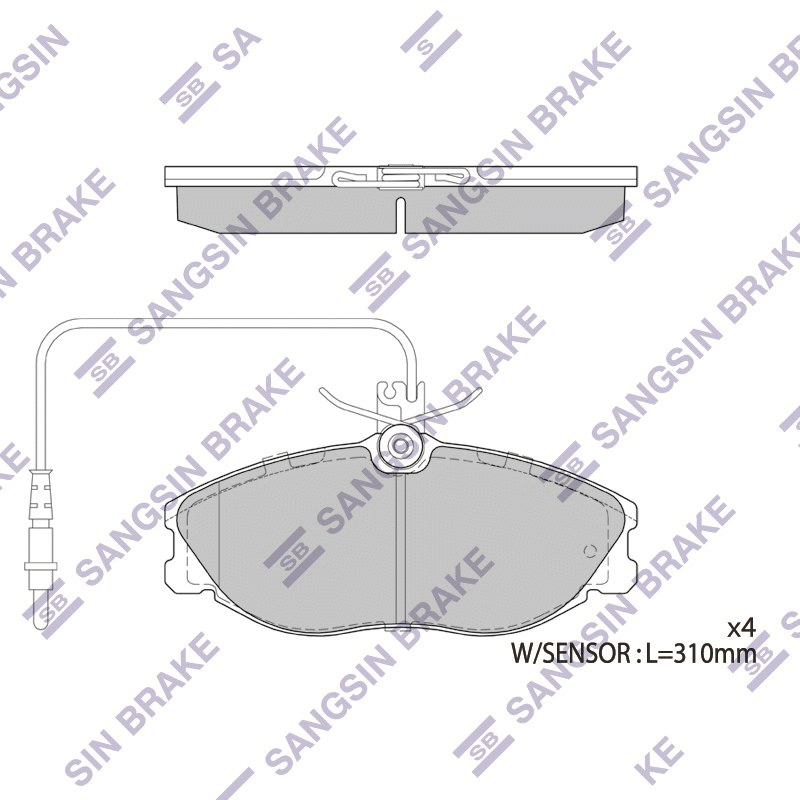 Колодки передние CITROEN Xsara/PEUGEOT 406/607 SANGSIN BRAKE SP4045
