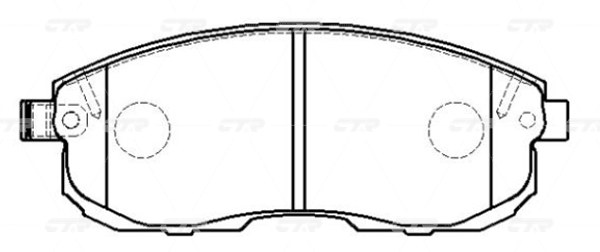 Колодки передние NISSAN Teana II 08->/Tiida all/Juke all/Cube 10-> CTR GK0731