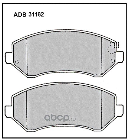 Колодки передние DODGE Caravan/CHRYSLER Voyager 00-08 ALLIED NIPPON ADB 31162