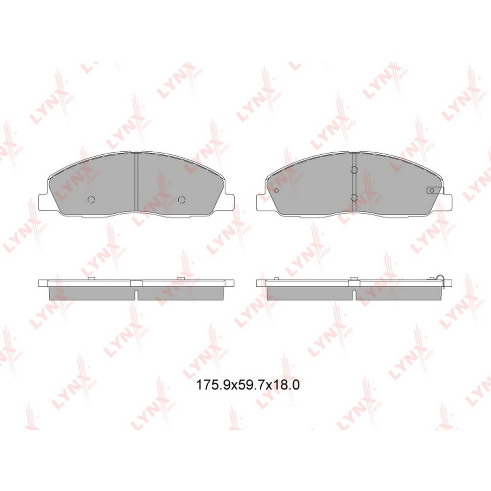 Колодки тормозные передние     2.8D 13> LYNXauto BD-4609