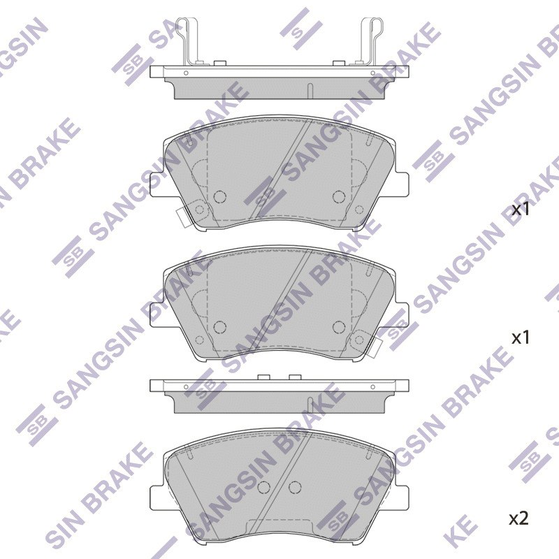Колодки передние HYUNDAI Elantra VI / KIA Niro SANGSIN BRAKE SP1905