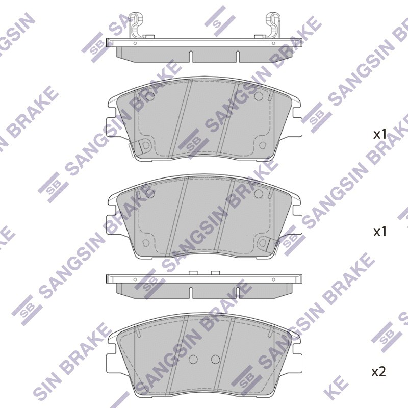 Колодки передние HYUNDAI i40/KIA Optima 2010-> SANGSIN BRAKE SP1844