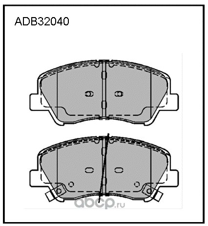 Колодки передние HYUNDAI Solaris 10 ALLIED NIPPON ADB 32040