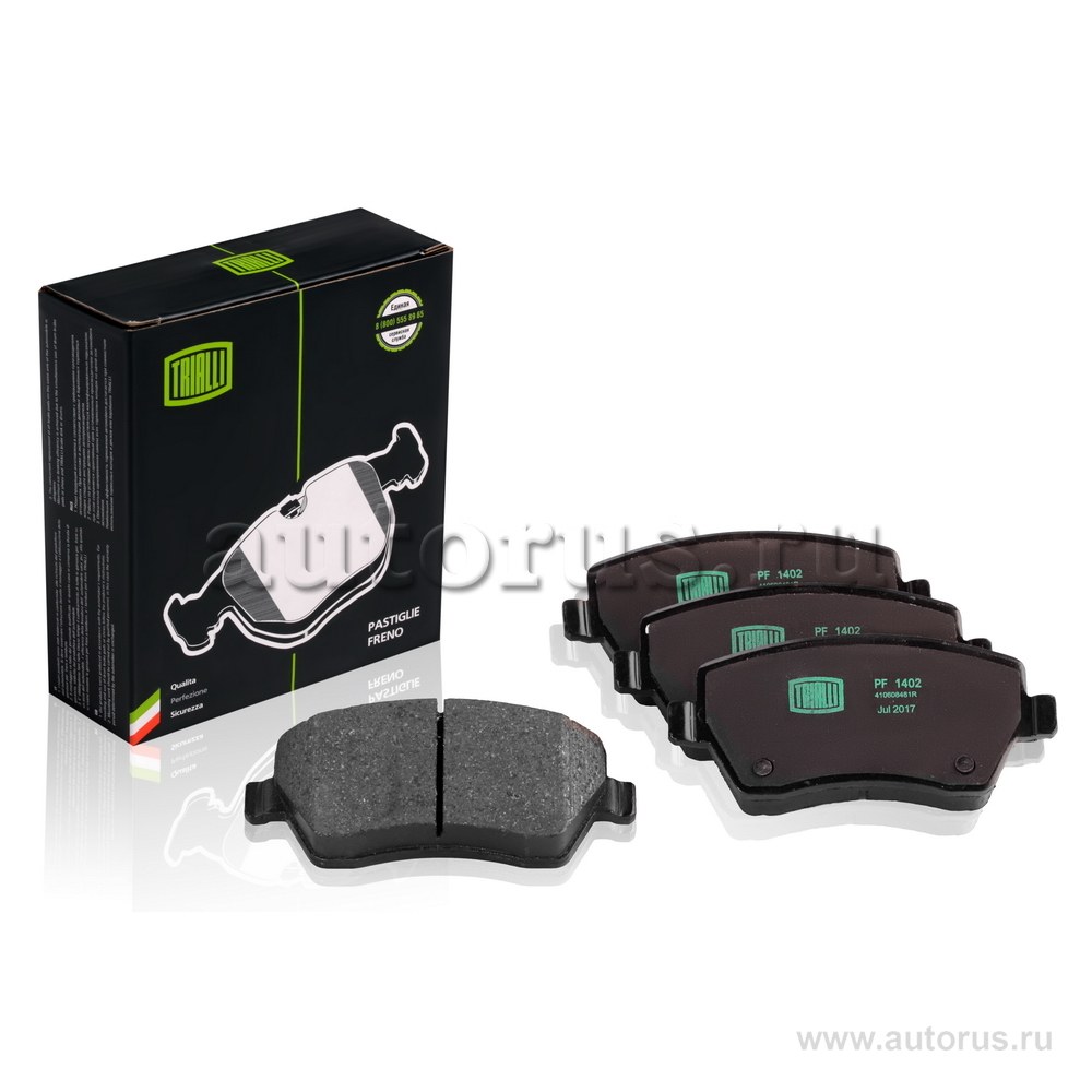 Колодки торм. для а/м Лада Largus (12-) 16V/Vesta (15-) диск. перед. TRIALLI PF 1402