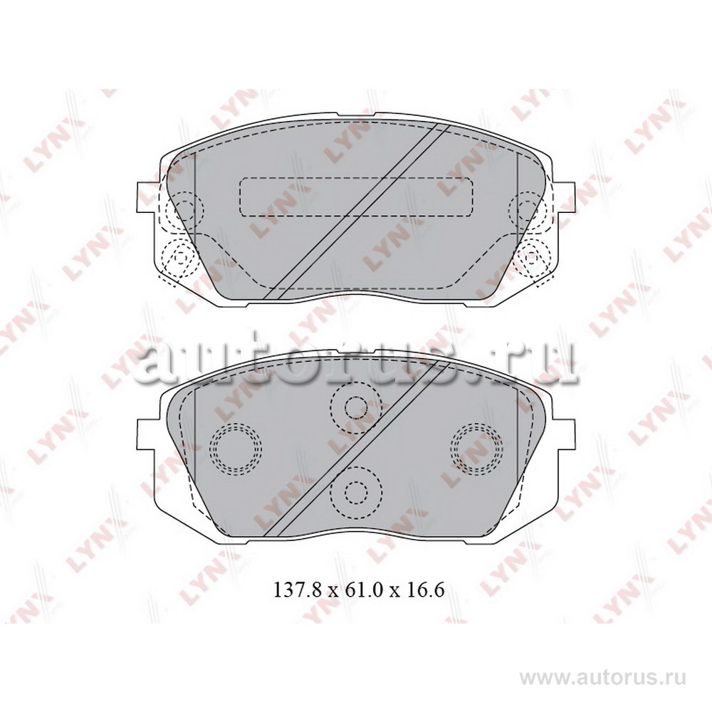 Колодки передние LYNXauto BD-3621