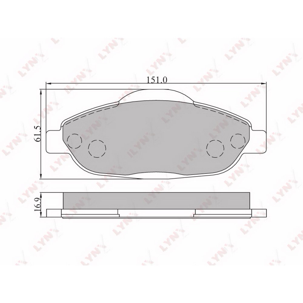 Купить Колодки передние LYNXauto BD-6102 в магазине ДСН Авто