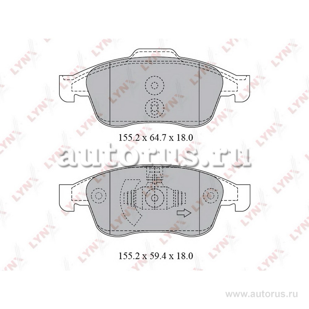 Колодки передние LYNXauto BD-6317