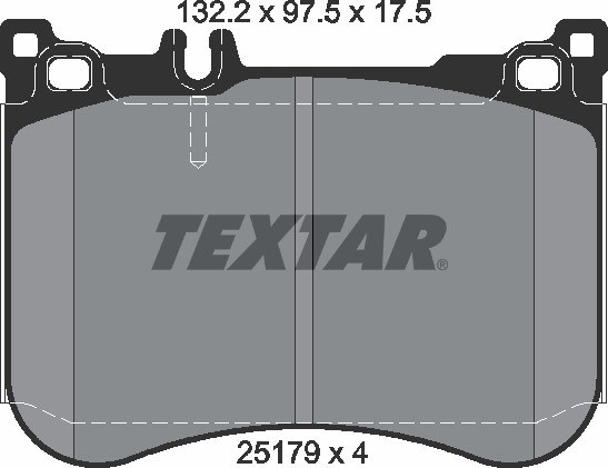 Колодки передние с противошумной пластиной Q+ MB W222 TEXTAR 2517903