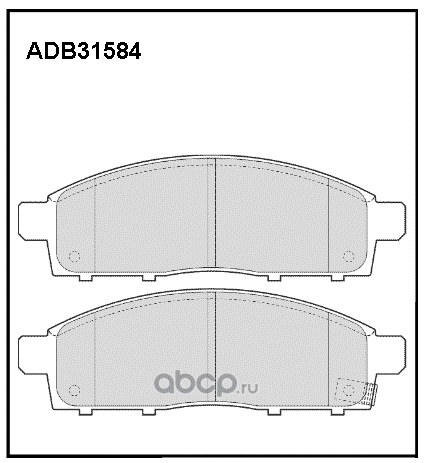 Колодки передние MITSUBISHI L200 2006> ALLIED NIPPON ADB 31584