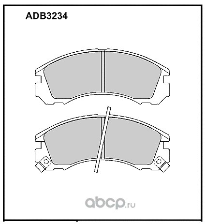 Колодки передние MITSUBISHI Outlander/Galant/Pajero+PSA C-Crosser ALLIED NIPPON ADB 3234