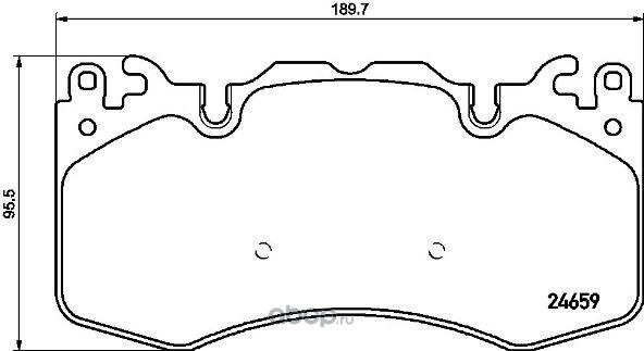 Колодки передние LAND ROVER Discovery IV/RR III/RR Sport 2010-> BREMBO P44023