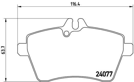 Колодки передние MB W169/W245 04-> BREMBO P50056