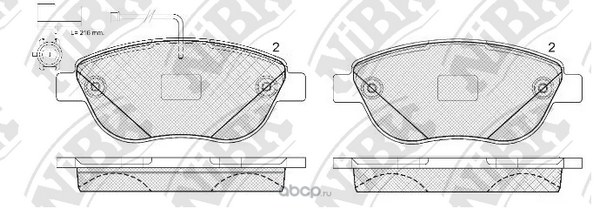 Колодки передние NIBK PN0187W