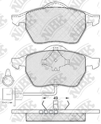 Колодки передние NIBK PN0300W