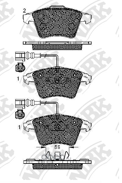 Колодки передние NIBK PN0353W