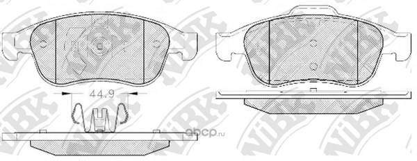 Колодки передние NIBK PN0551
