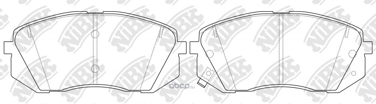 Колодки передние NIBK PN0578