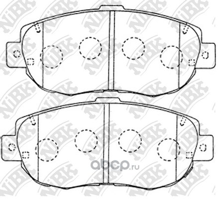 Колодки передние NIBK PN1324