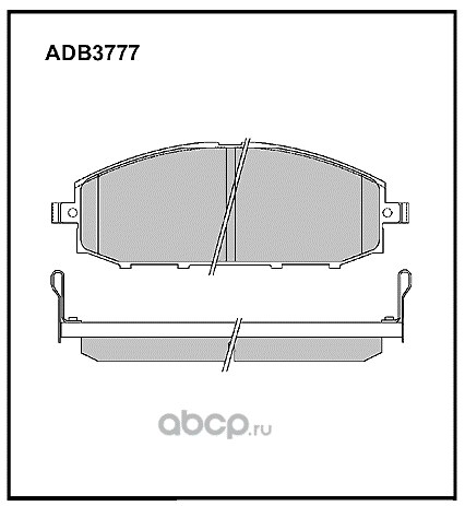 Колодки передние NISSAN Patrol (Y61) 97>2010 ALLIED NIPPON ADB 3777